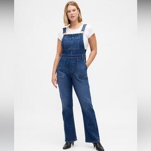 GAP Classic Blue Long & Lean DenimOveralls NWT